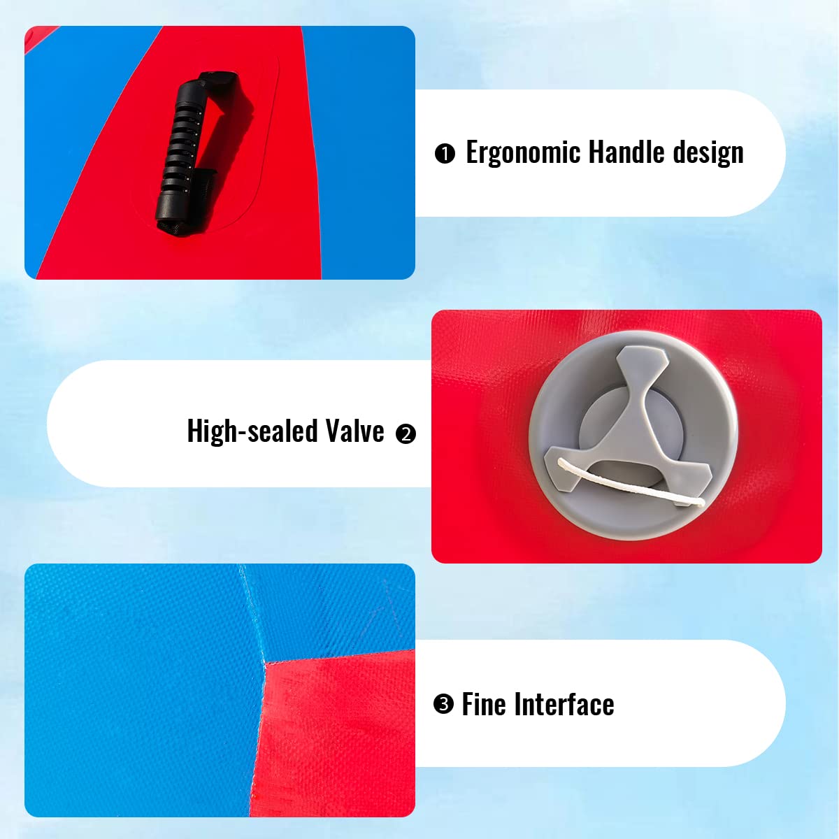 Hongcoral 8.2'x4.8' Inflatable Water Bouncer – 660LBS Capacity, Multi-Person Lake Float with 8 Handles