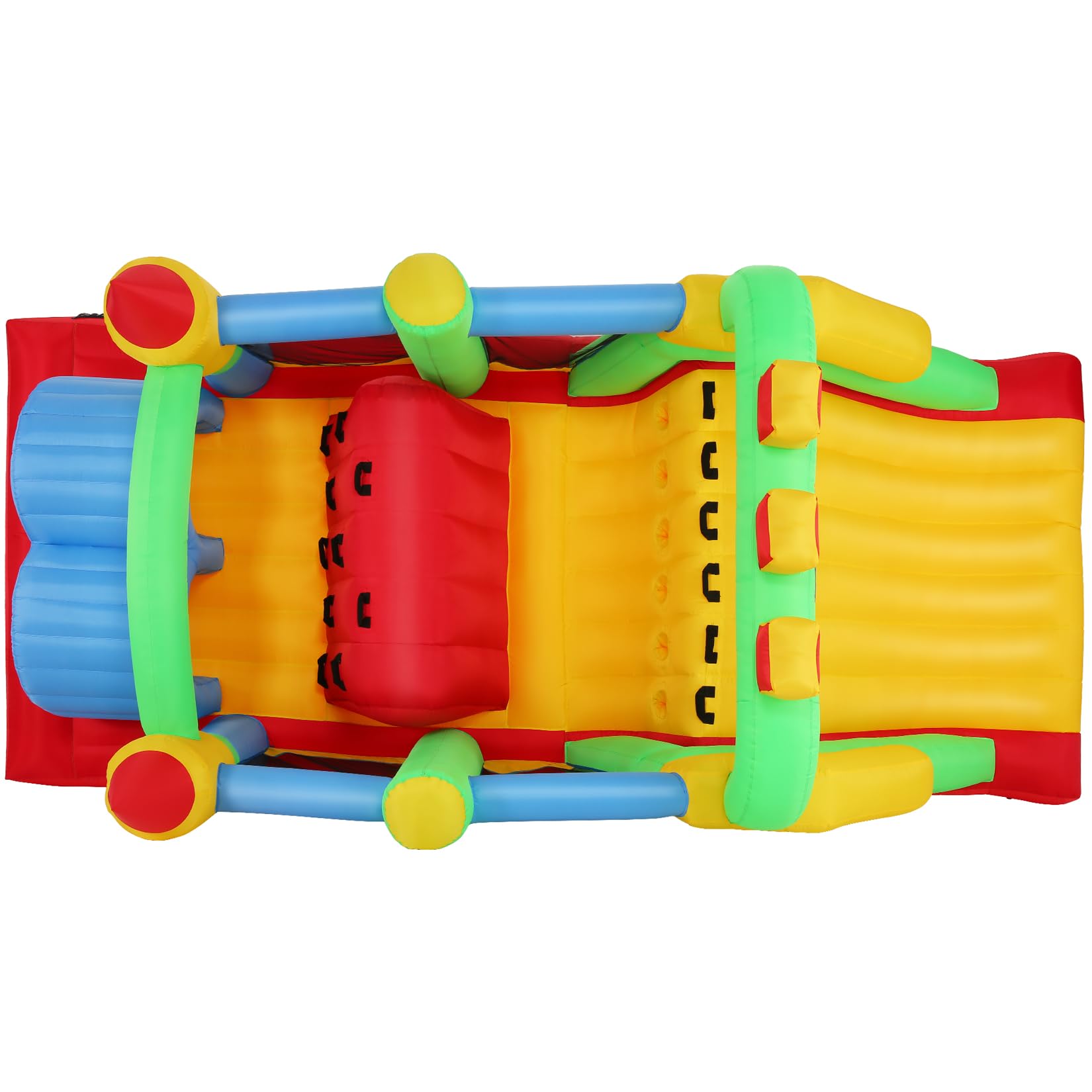 Whubefy Inflatable Obstacle Course for Big Kids – Slide, Tunnels & Blower (18x8.2x6.6 ft)