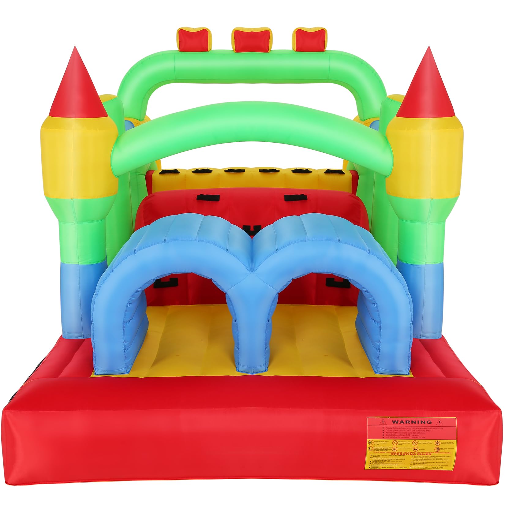 Whubefy Inflatable Obstacle Course for Big Kids – Slide, Tunnels & Blower (18x8.2x6.6 ft)