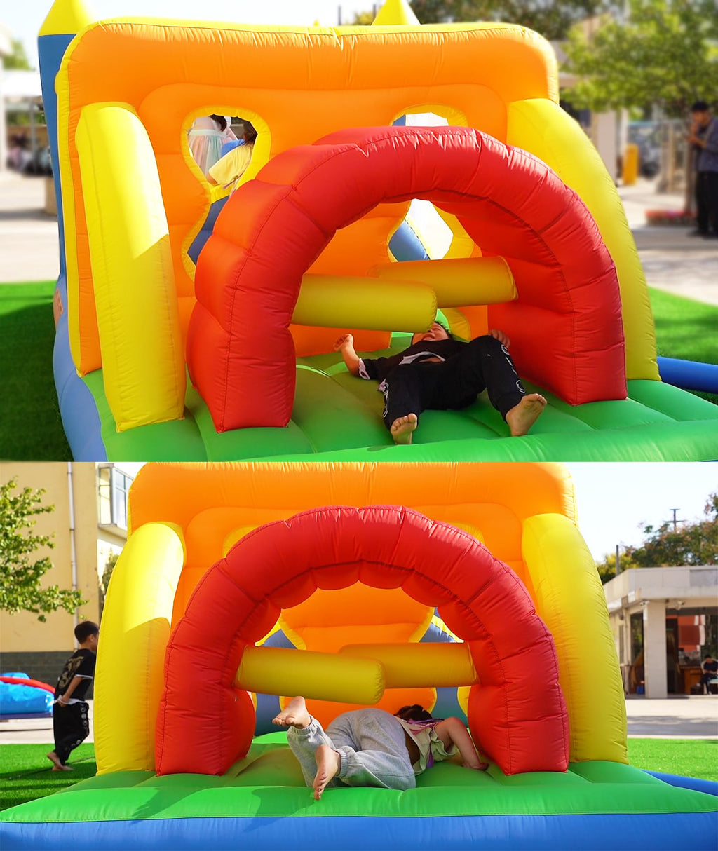 HuaKastro 20.5FT Inflatable Obstacle Course for Kids – Tunnel, Slide, Climbing Wall & More