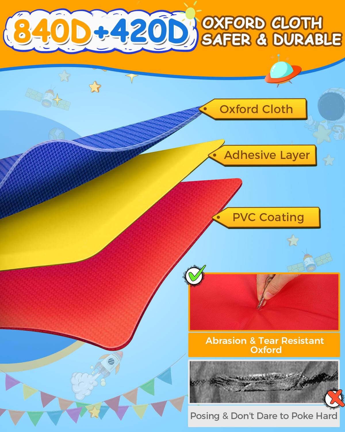 Whubefy Inflatable Obstacle Course for Big Kids – Slide, Tunnels & Blower (18x8.2x6.6 ft)