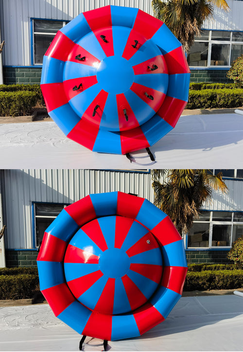 Hongcoral 8.2'x4.8' Inflatable Water Bouncer – 660LBS Capacity, Multi-Person Lake Float with 8 Handles